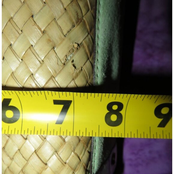 Coach 2005 Limited Edition Raffia & Green Suede Leather Top Handle Tote Satchel - Picture 16 of 16